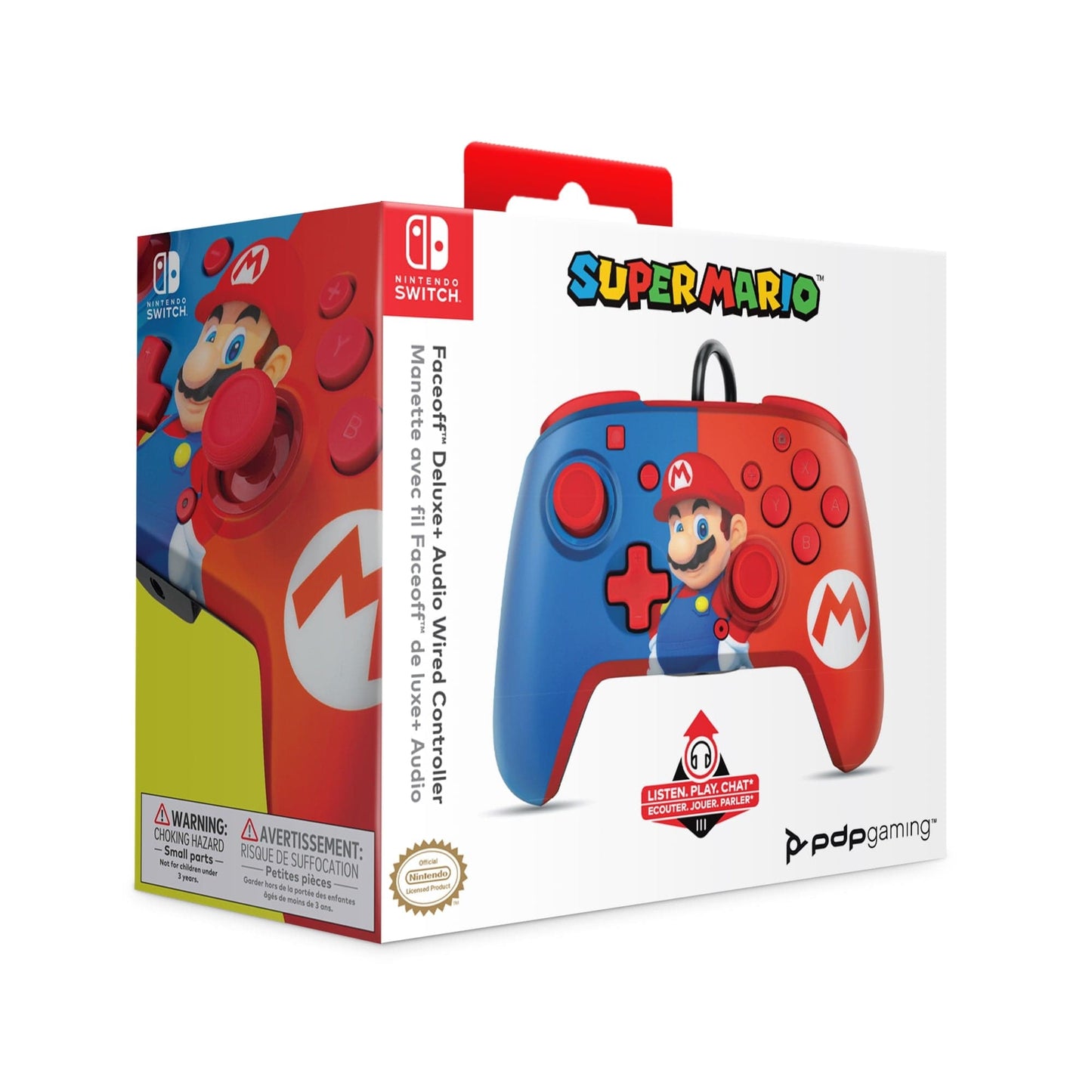 Pdp Faceoff deluxe Nintendo kontroller med Mario