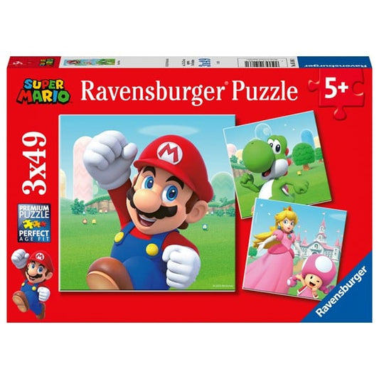 Super Mario Puslespill 3x49 brikker - Ravensburger