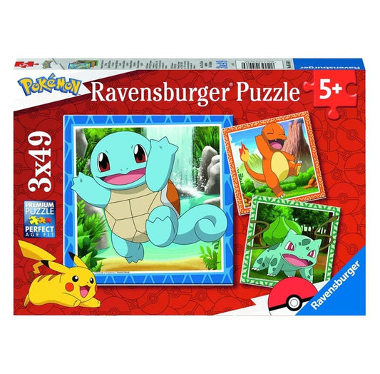 Pokemon puslespill 3x49 brikker - Ravensburger